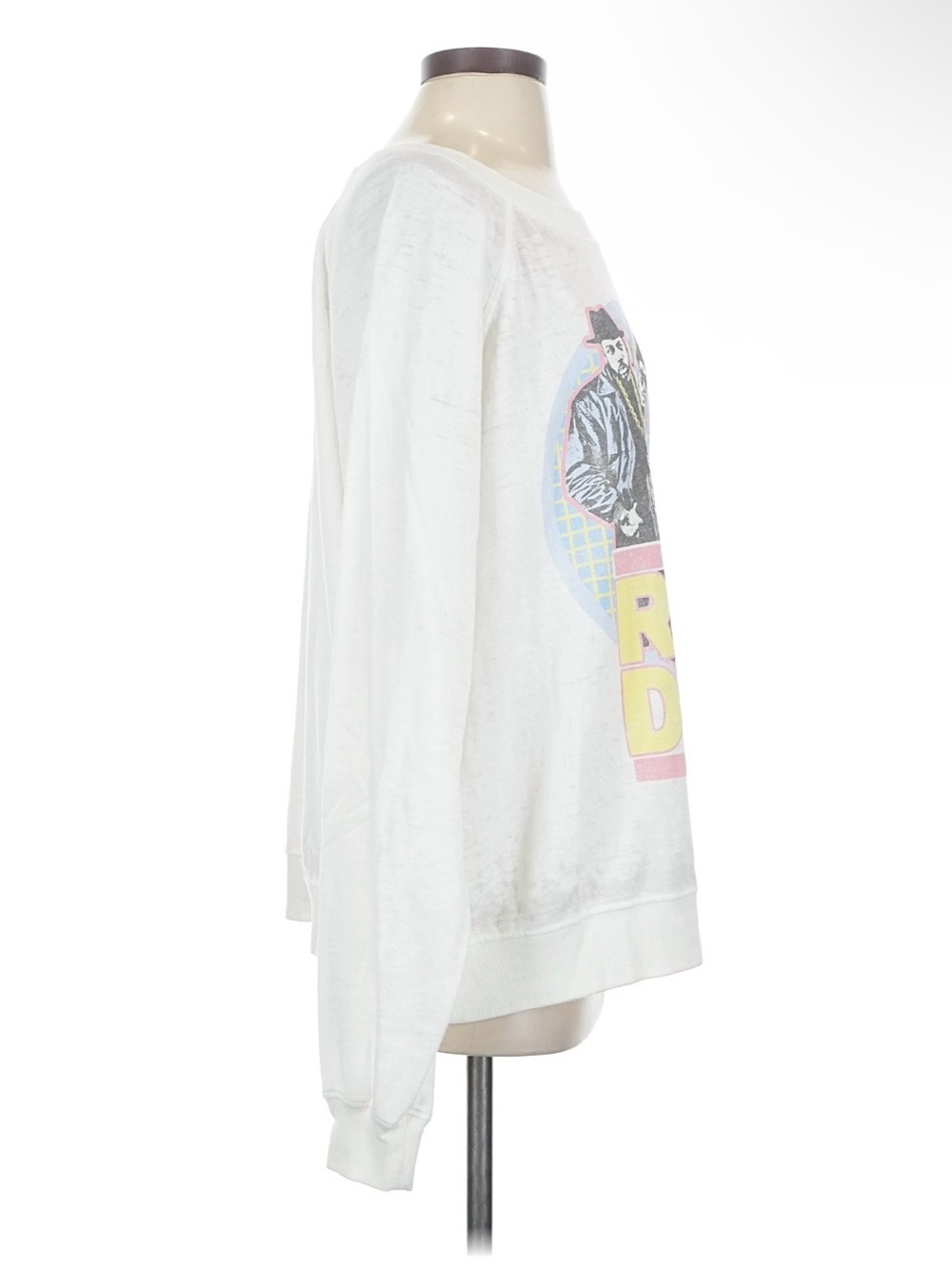 Recycled Karma White RUN DMC Graphic Sweatshirt - Picture 3 of 4